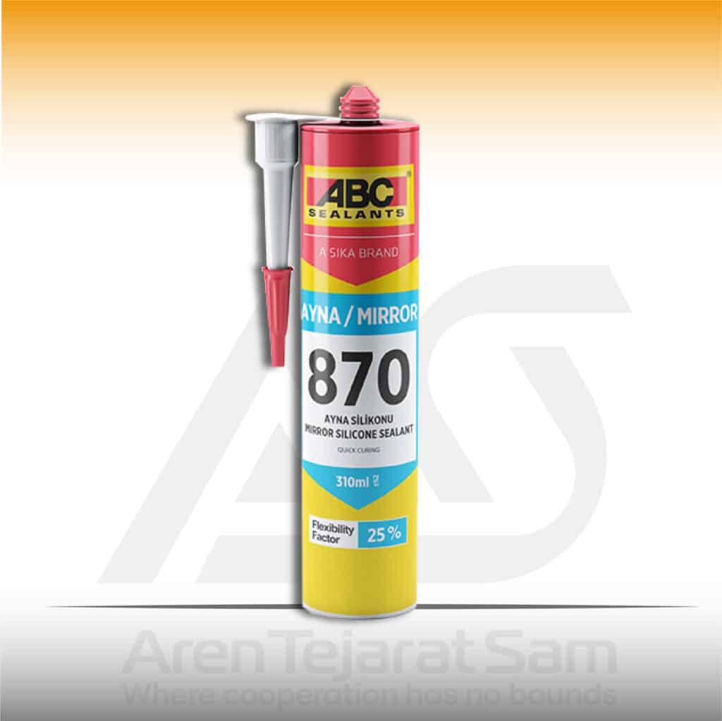 چسب سیلیکون آینه ای بی سی ABC مدل 870