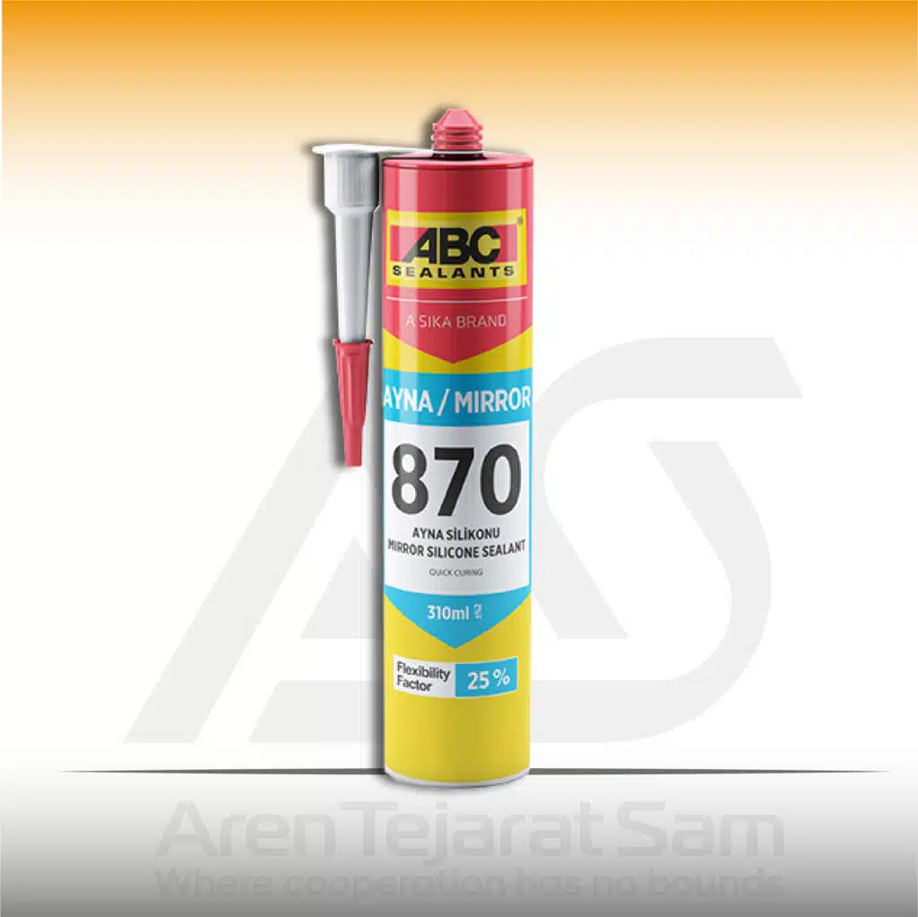 چسب سیلیکون آینه ای بی سی ABC مدل 870