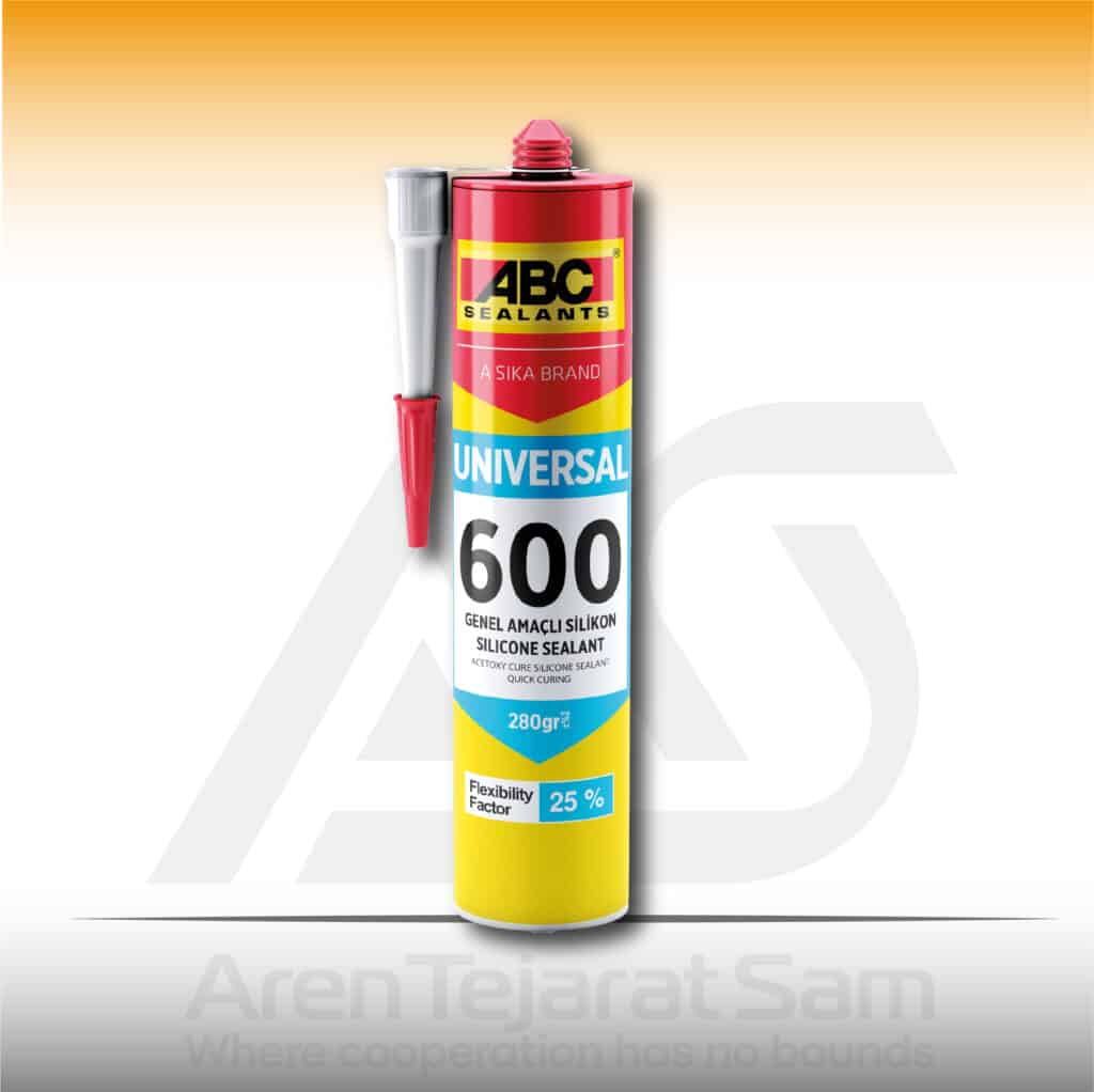 چسب و درزگیر سیلیکون اسیدی ای بی سی ABC مدل 600