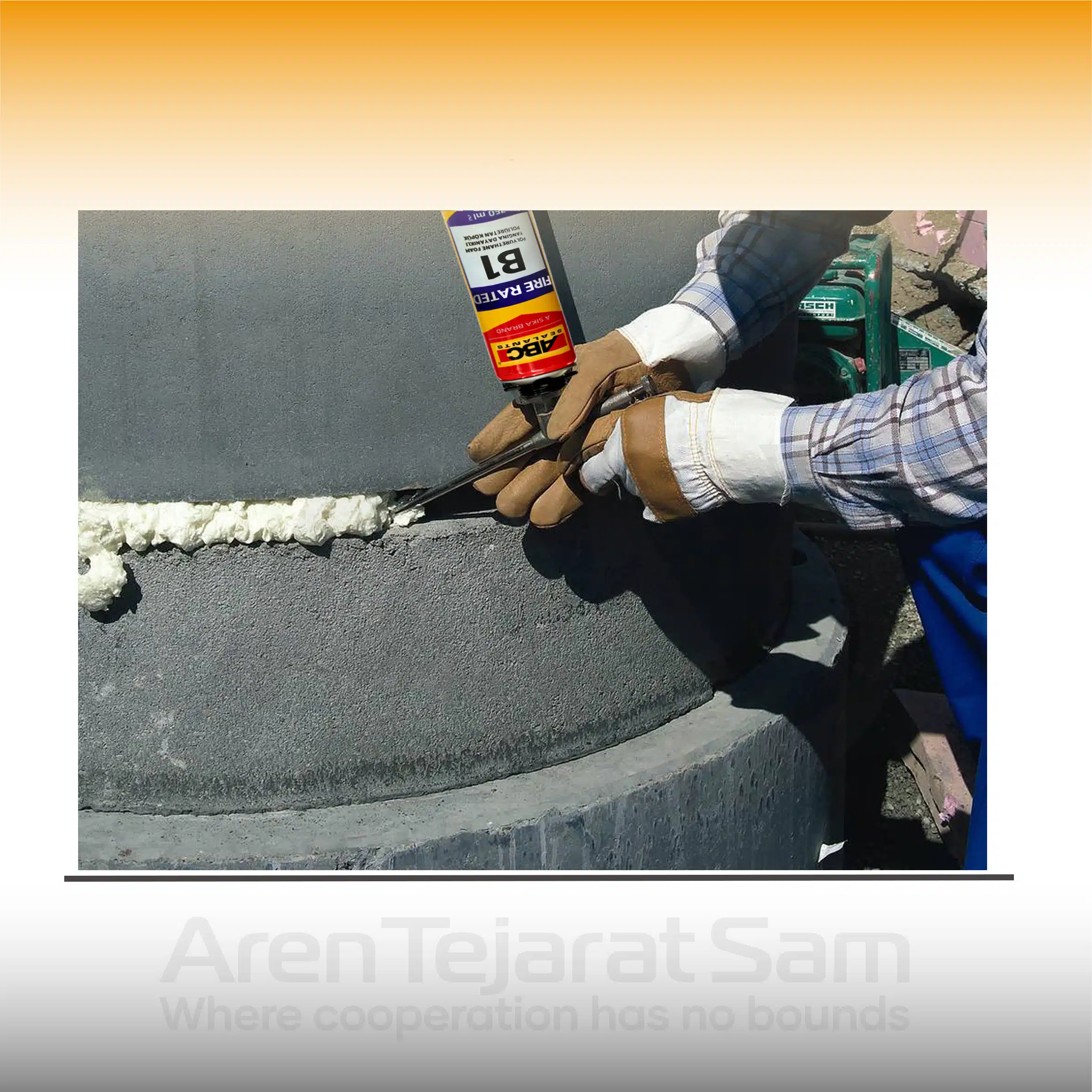 اسپری فوم پلی اورتان ضد حریق ای بی سی ABC مدل B1