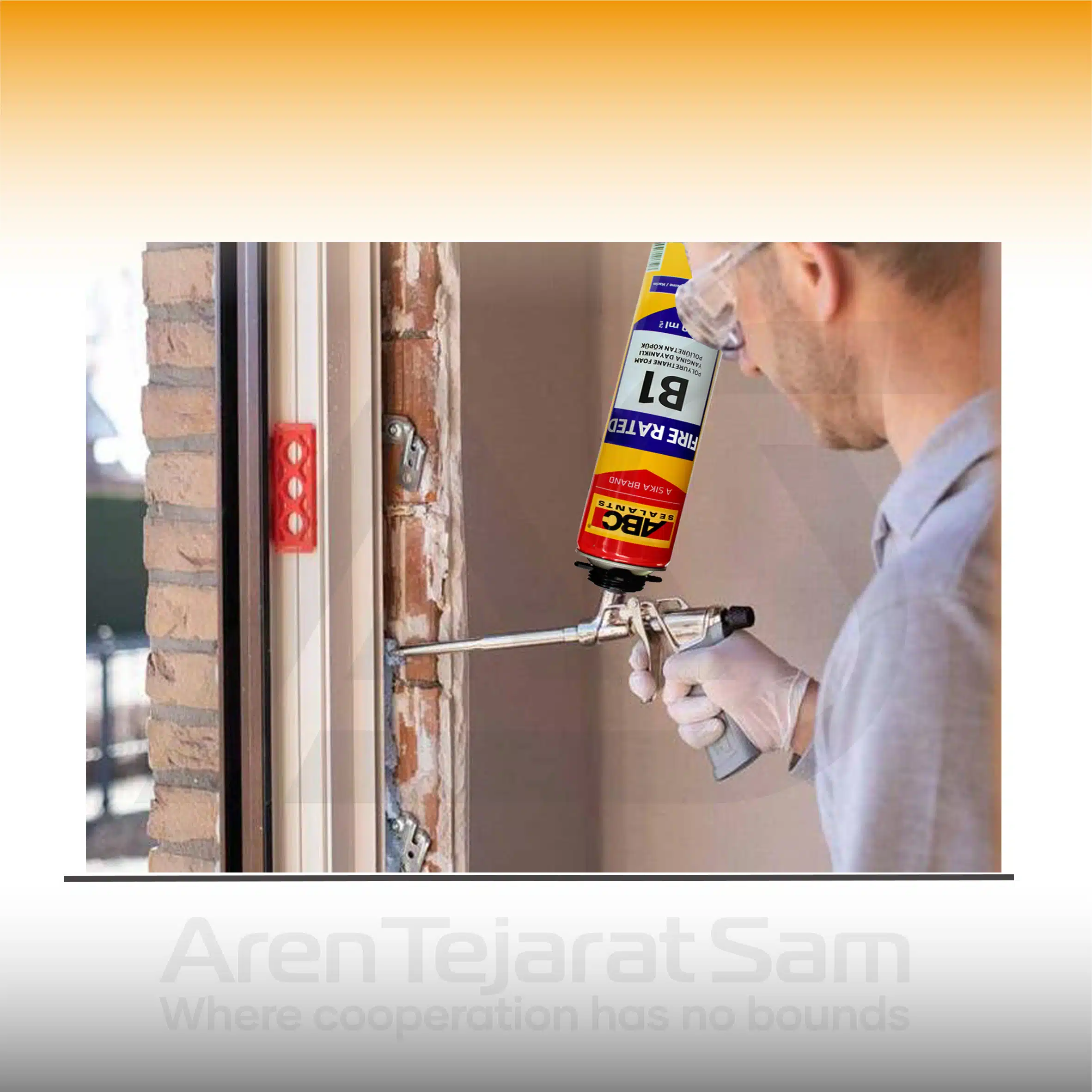 اسپری فوم پلی اورتان ضد حریق ای بی سی ABC مدل B1