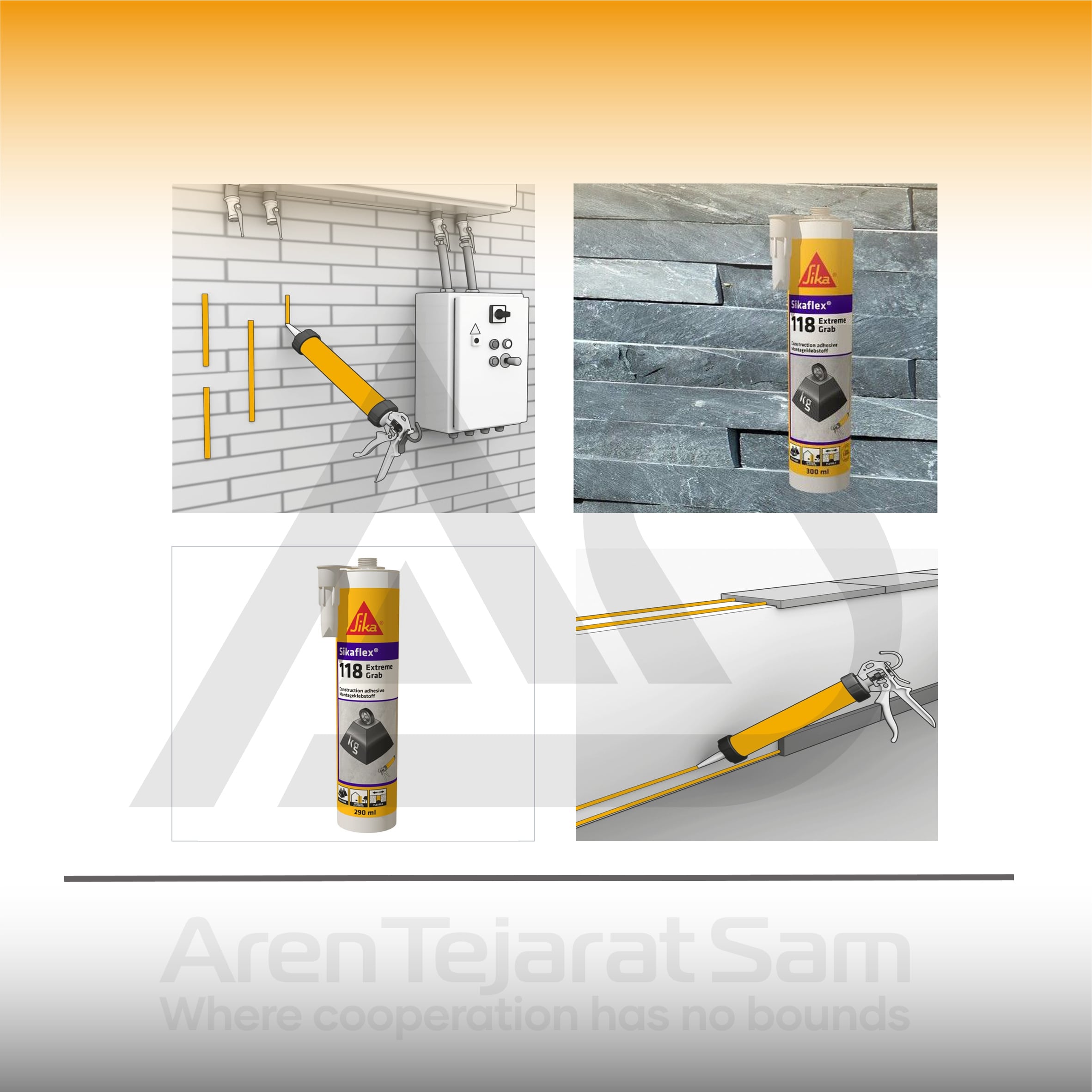 چسب سیلیکون واشرساز سیکا Sika Grey RTV Gasket