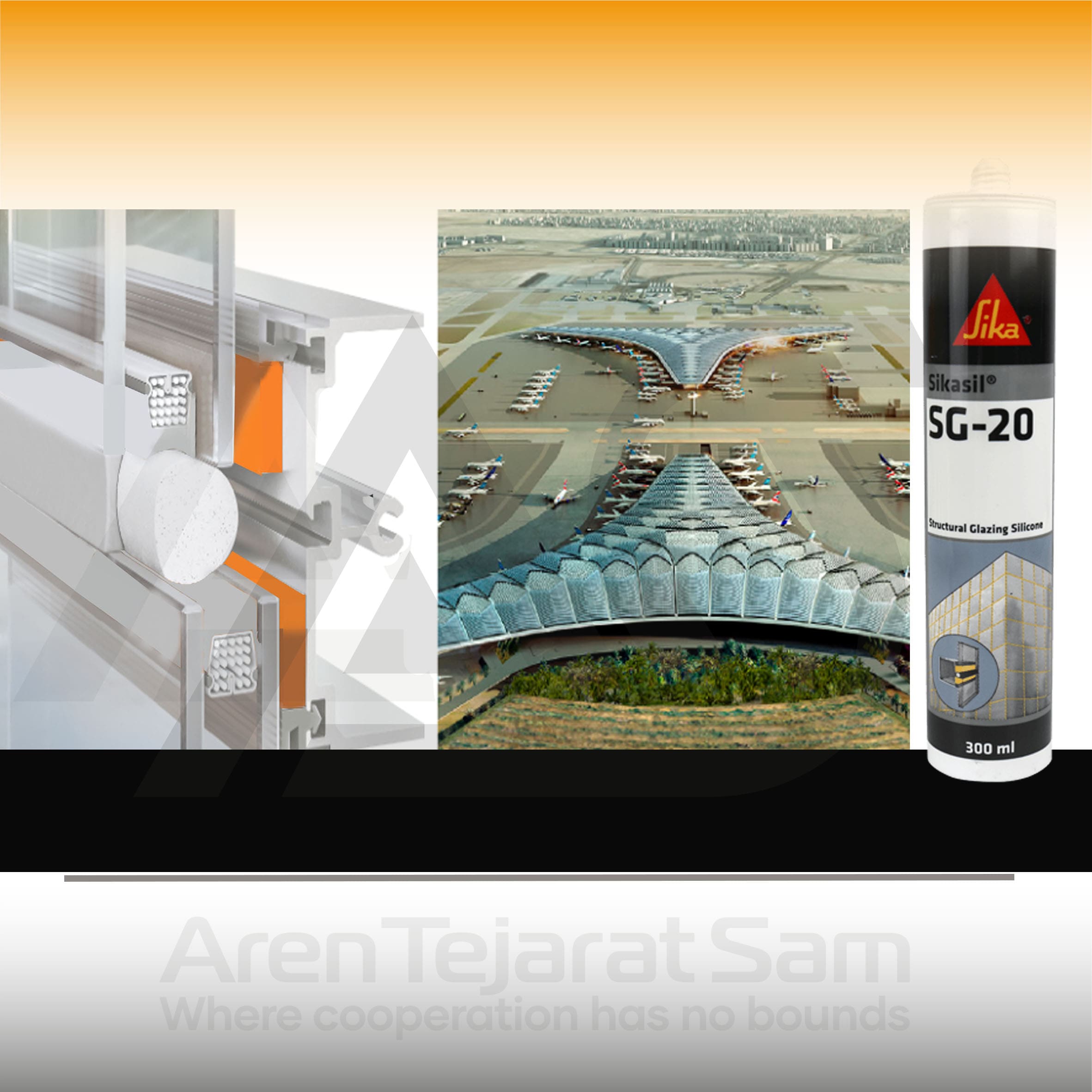 چسب سیلیکون استراکچرال Sikaflex SG-20