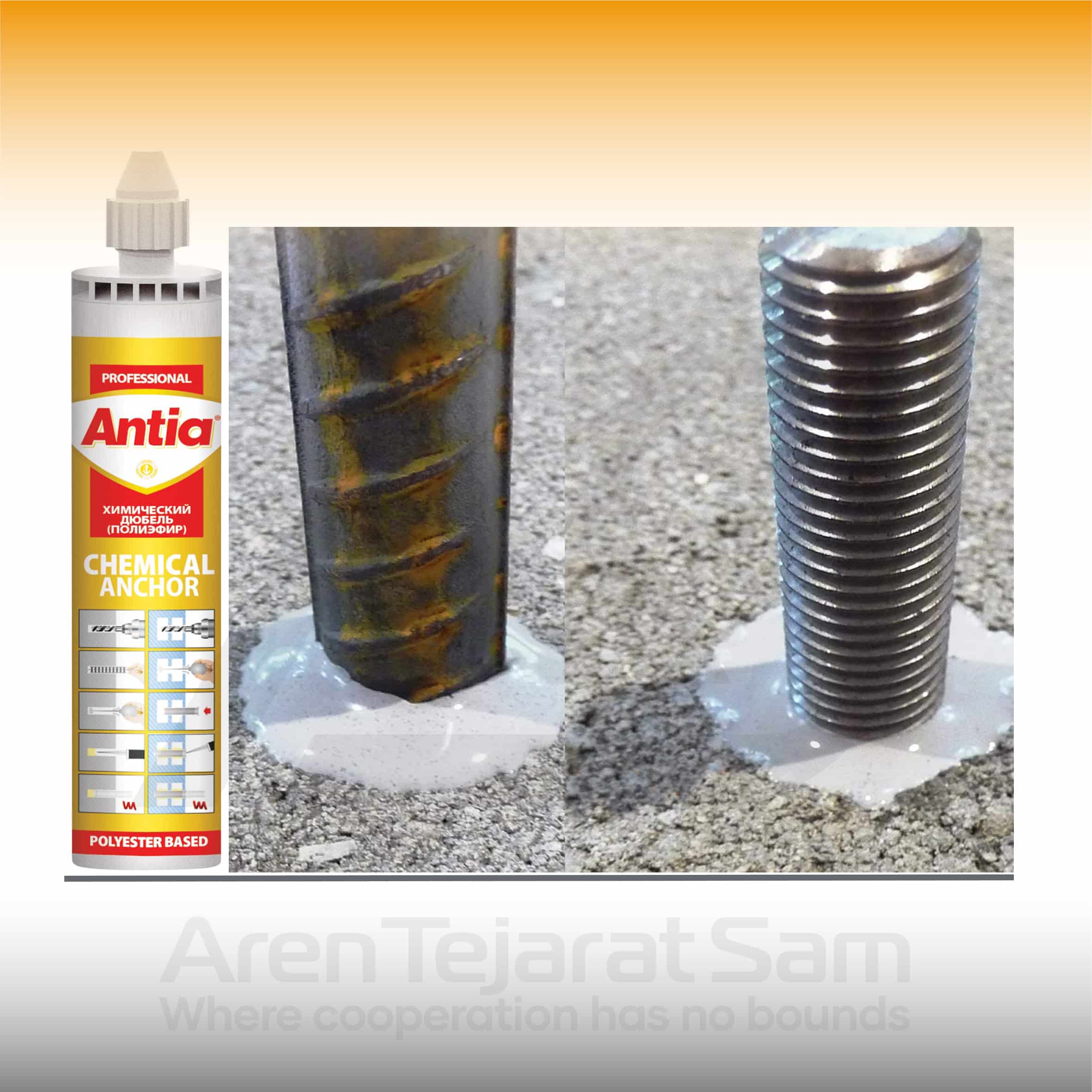 چسب کاشت میلگرد آنتیا ANTIA مدل A553 - تصویر 4