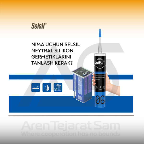 سیلیکون خنثی کارتریجی تخصصی نما سلسیل Selsil - تصویر 2