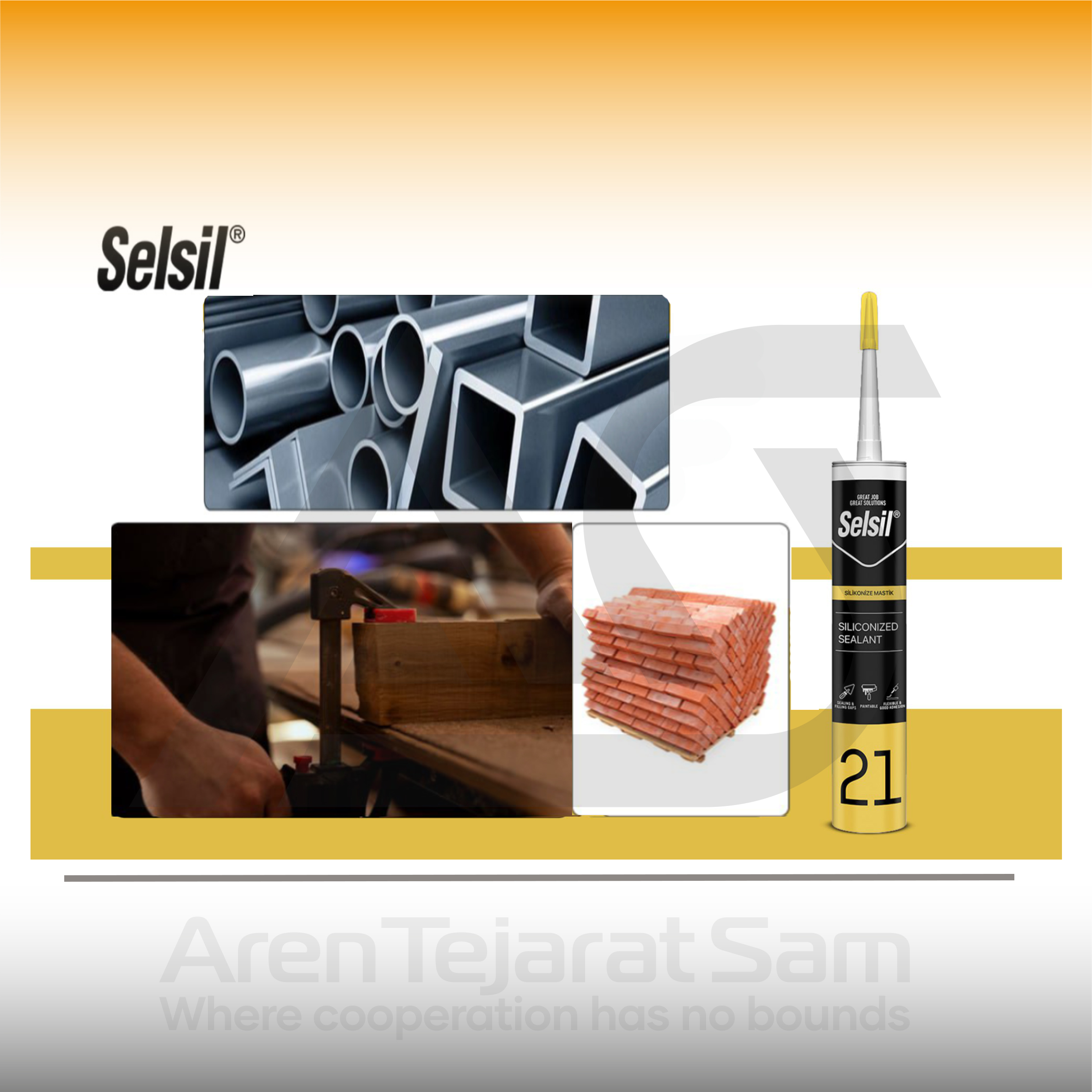 درزگیر ماستیک سیلیکونایز مدل 21 سلسیل Selsil - تصویر 3