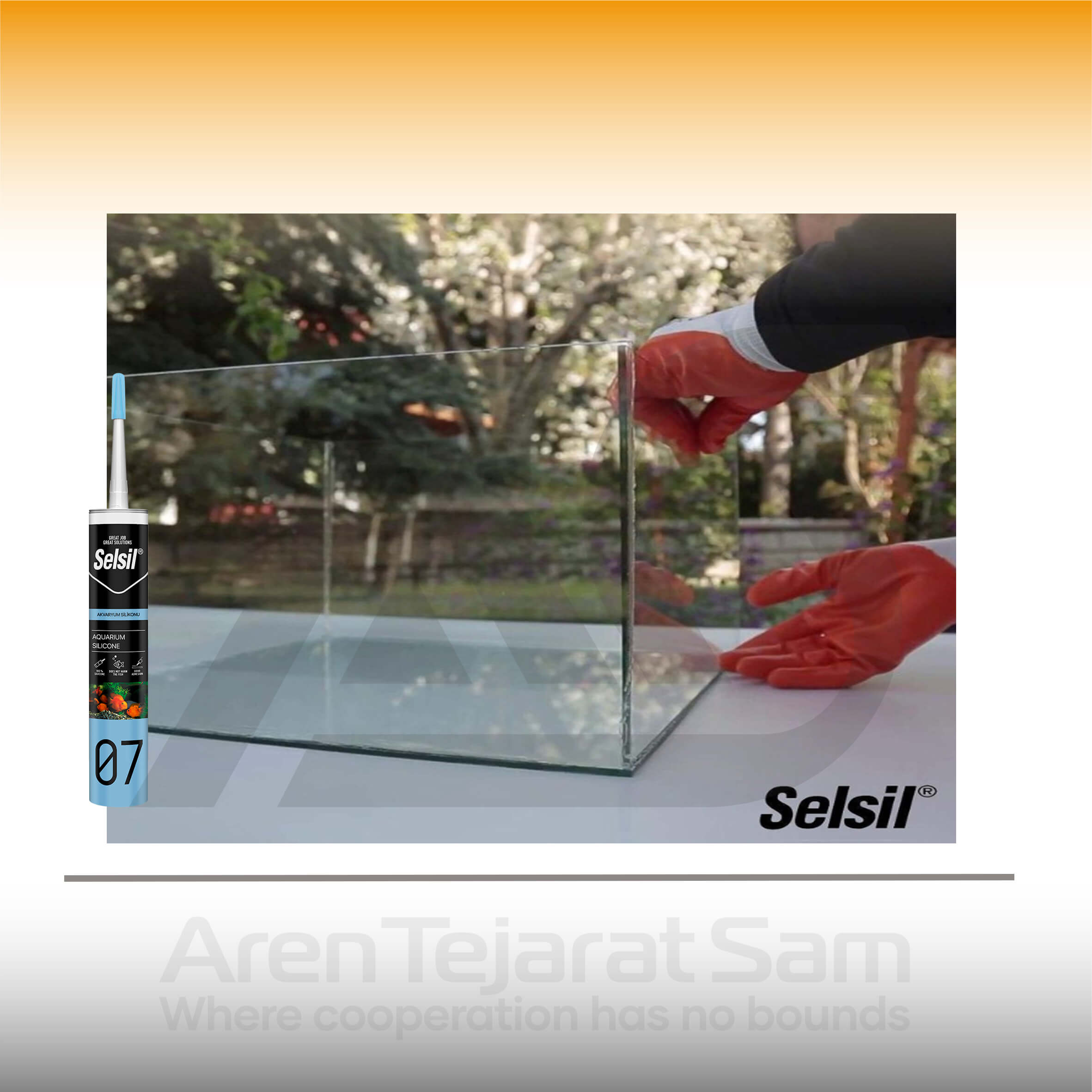 چسب آکواریوم مخصوص ماهی سلسیل Selsil