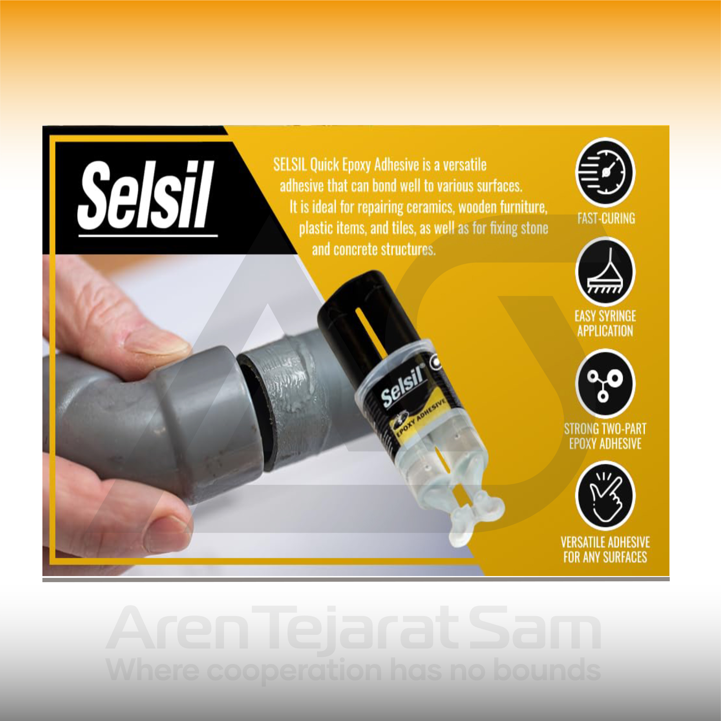 چسب اپوکسی دوجزئی همه کاره سلسیل Selsil - تصویر 3