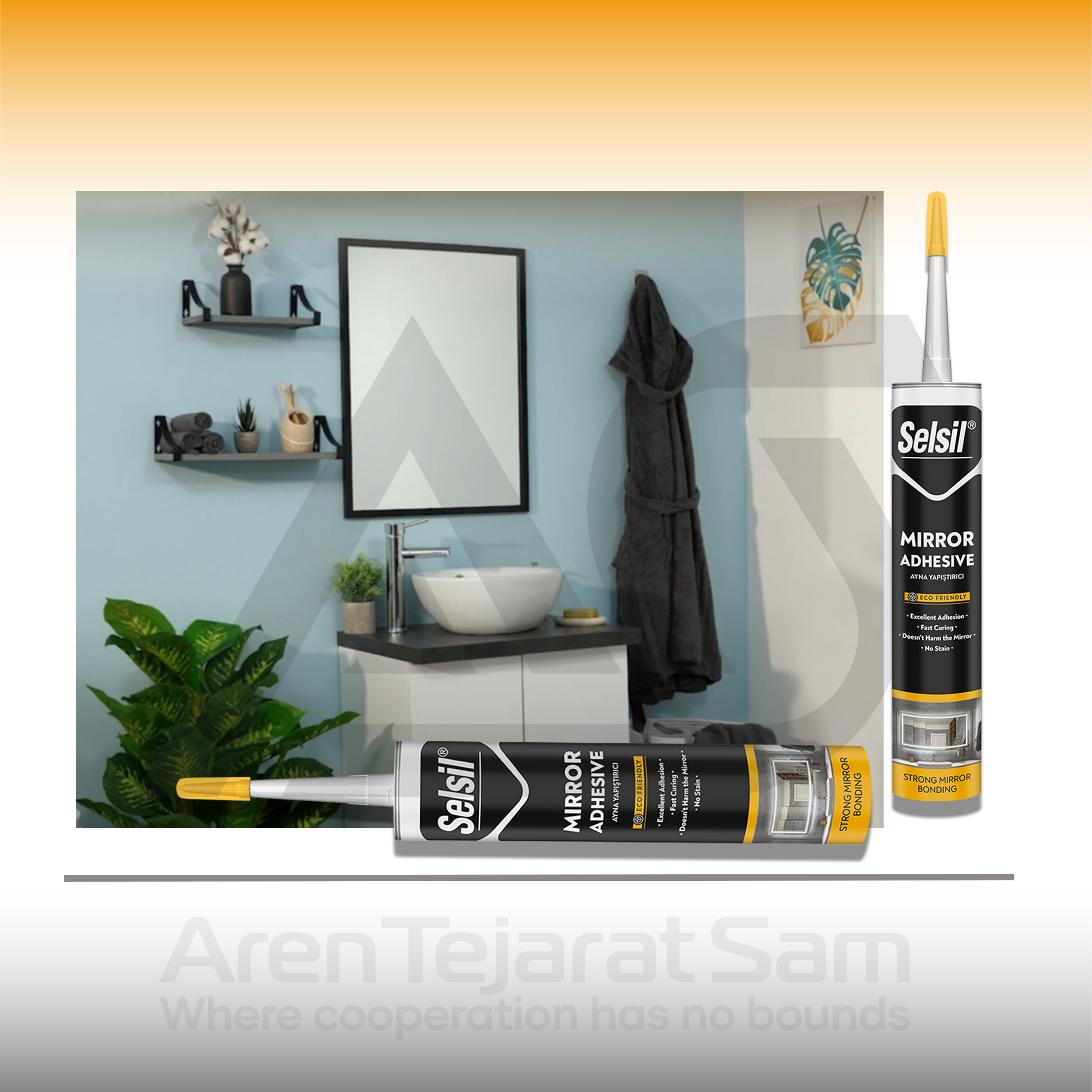 چسب ام اس پلیمر مخصوص آینه سلسیل Selsil - تصویر 3