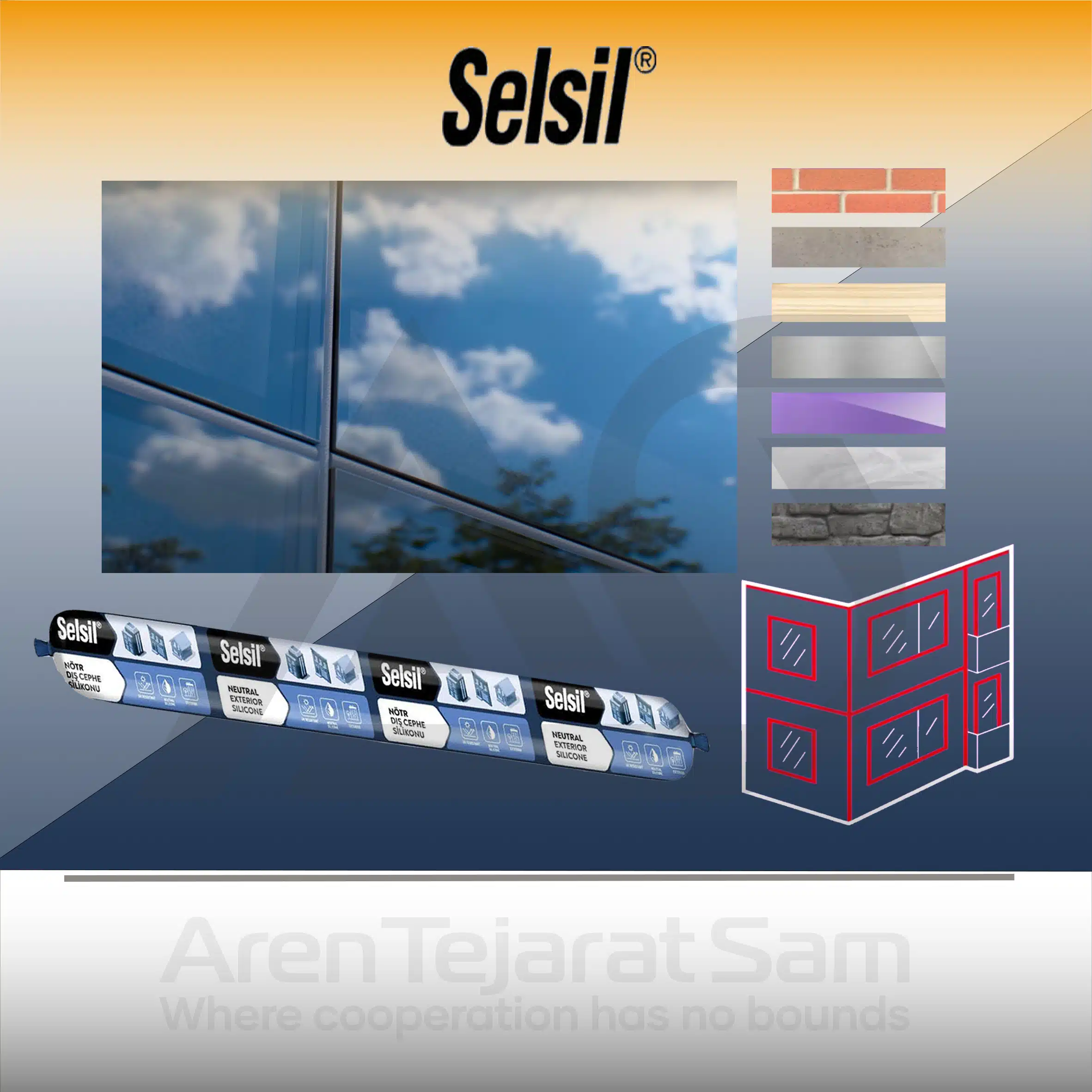 درزگیر سیلیکون خنثی سوسیسی سلسیل Selsil - تصویر 4