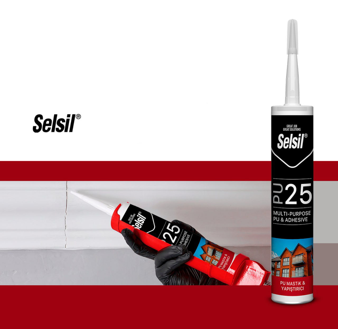 چسب پلی اورتان کارتریجی شور 25 PU سلسیل Selsil