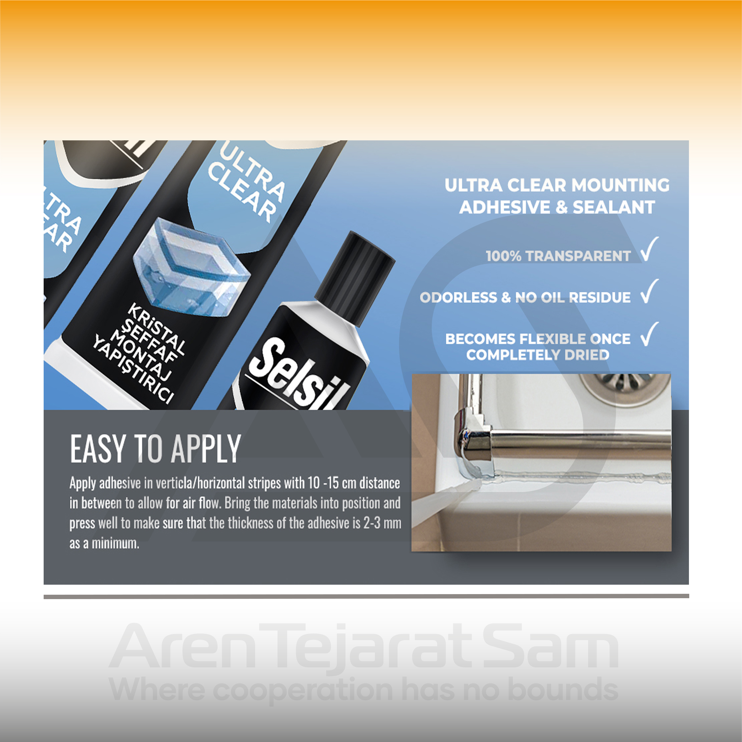 چسب ام اس های تک کریستالی 50 گرمی سلسیل Selsil - تصویر 4