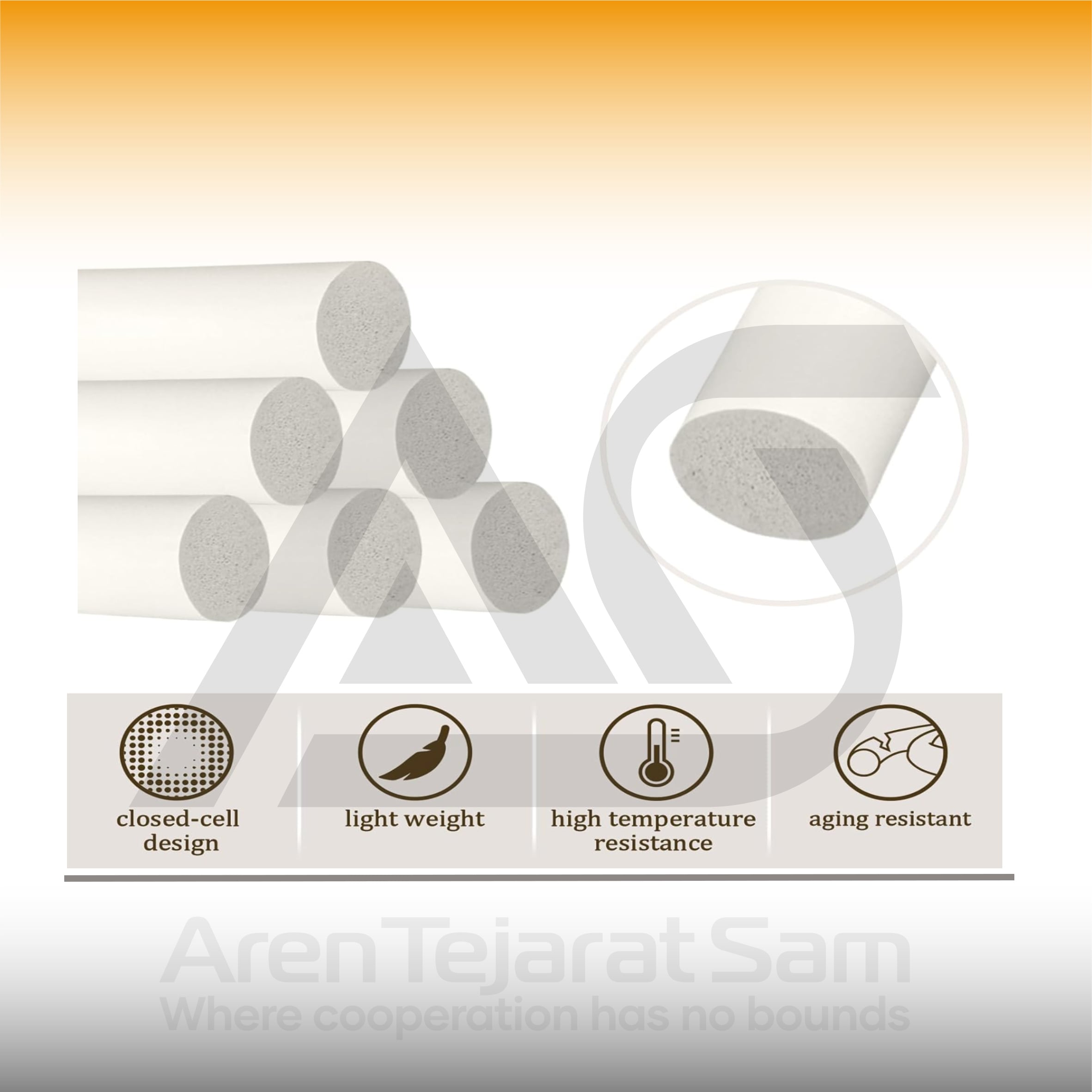 درزگیر میله ای توپر 3 سانتی Backer Rod