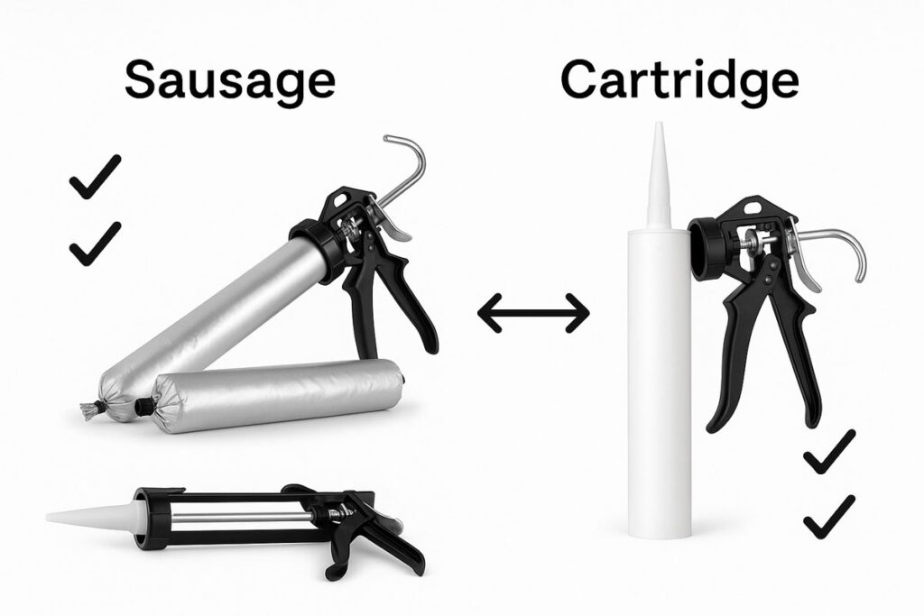 چسب پلی اورتان کالباسی و قیمت چسب کالباسی پلی اورتان و نحوه استفاده از چسب کالباسی جنس پلی اورتان و قیمت و قیمت و خرید آنلاین انواع چسب پلی اورتان کالباسی - مقایسه چسب پلی اورتان کالباسی و کارتریجی