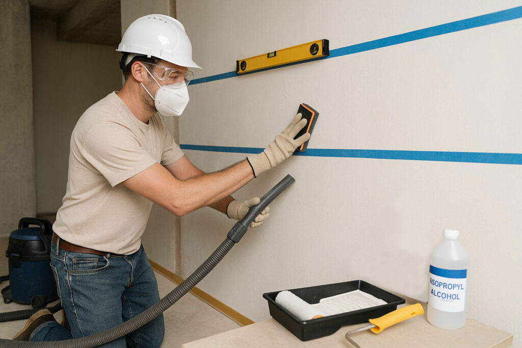 چسب سوسیسی ماربل شیت و نحوه استفاده از چسب ماربل شیت سوسیسی و قیمت و خرید چسب ماربل شیت پلی اورتان و خرید چسب پلی اورتان یورتان سوسیسی کاتریجی ماربل شیت - آماده‌سازی سطح قبل از نصب ماربل شیت