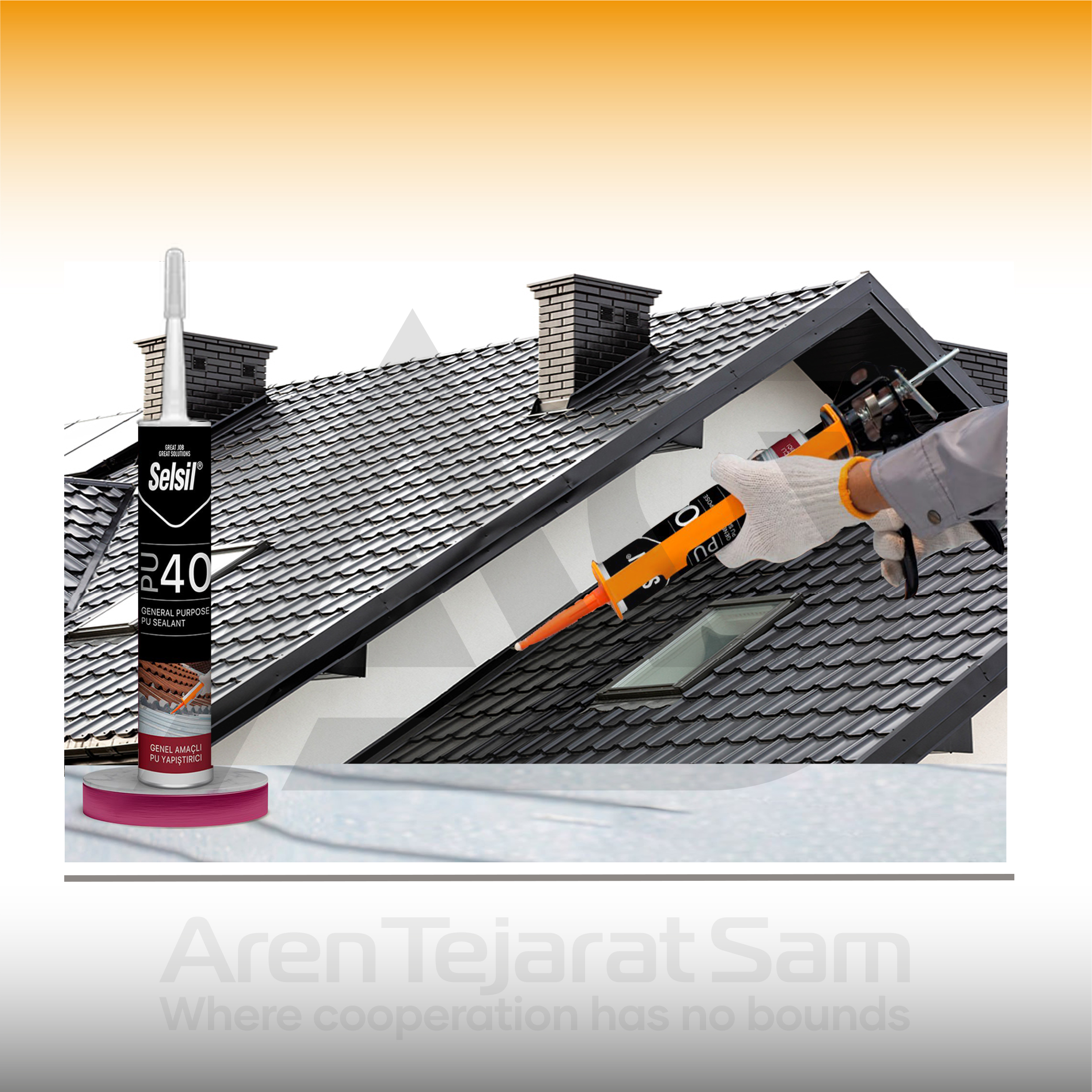 چسب پلی اورتان کارتریجی شور 40 PU سلسیل Selsil