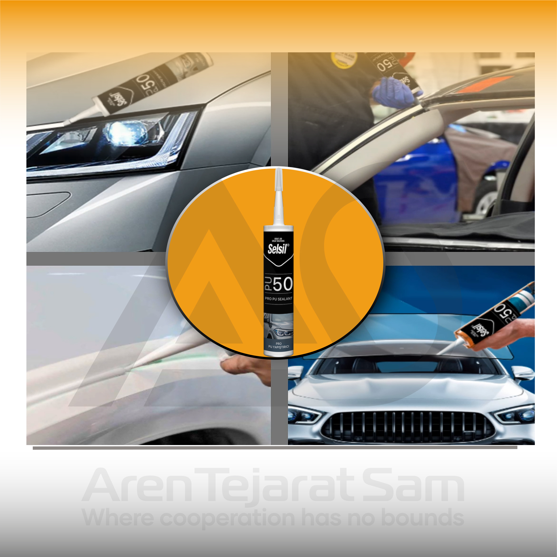 چسب پلی اورتان کارتریجی شور 50 PU سلسیل Selsil