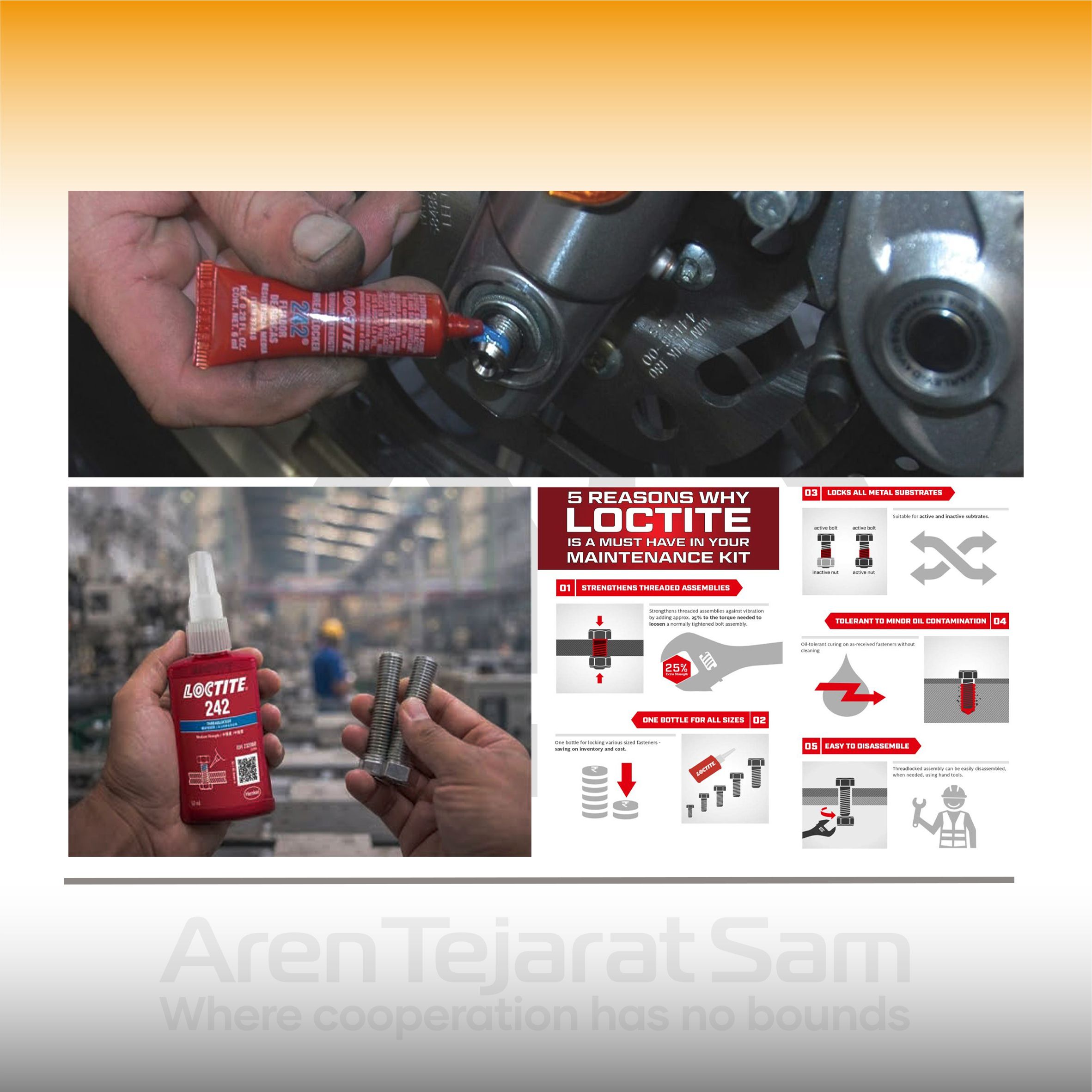 چسب آناروبیک لاکتایت LOCTITE 242